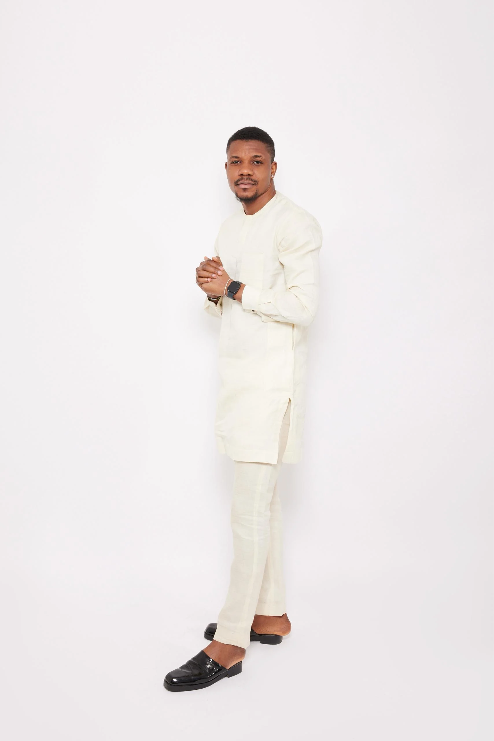 Cream Linen Kaftan